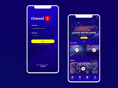 TV channel Mobile Design Concept adobe xd mobile app design ux adobephotoshop ui ux