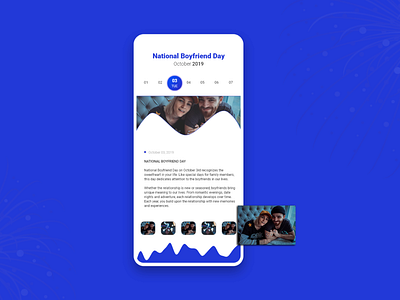 Mobile APP - Special Day Calendar Design