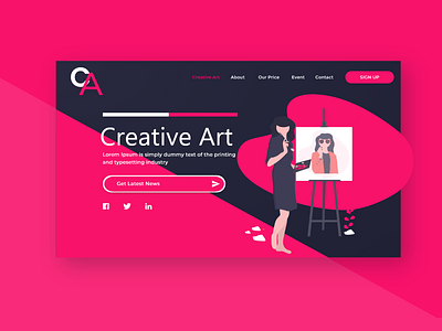 Art Class Register Sample Landing Page