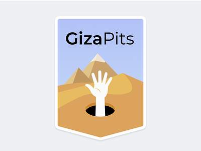 Giza Pits egypt giza logo pyramids sticker stickers