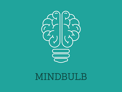 Mindbulb icon brain concept green idea lightbulb mind representation