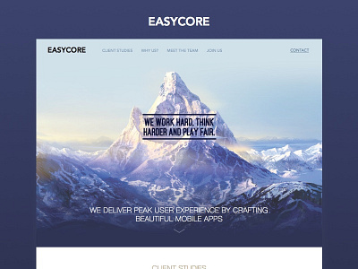 Easycore Creative Concept apps blue company concept creative easy mobile mountain peak web