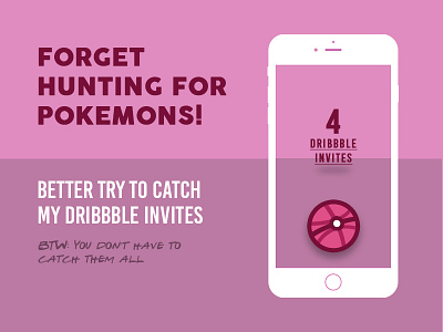 4 DRIBBBLE INVITES - Forget Pokemons