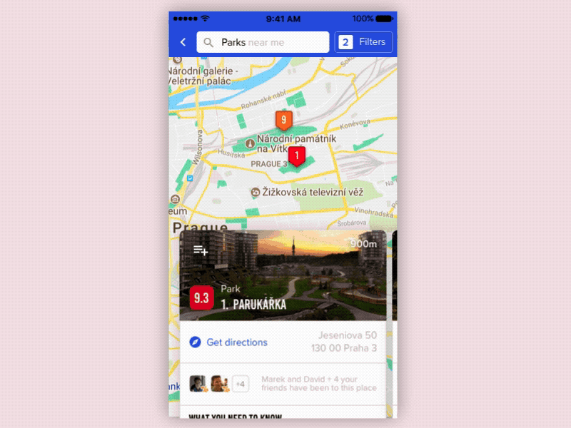 Rethinking of Foursquare map results