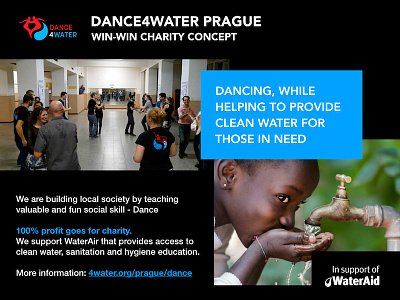 Dance4Water Win-Win africa award charity dance innovative nonprofit presentation probono slide teaching win