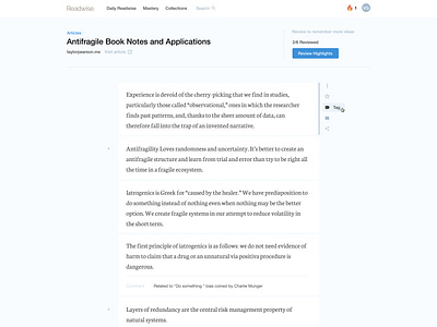 Readwise - Article Highlights