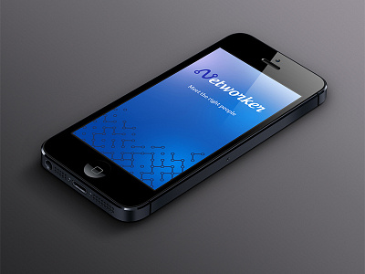 Networker splash application blue gradient iphone5 mobile app screen splash