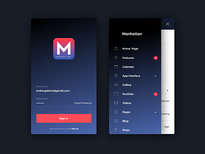 Manhattan HTML Mobile Template app html template manhattan mobile template