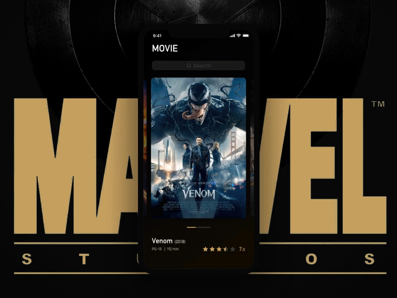 MARVEL movie app - RIP STAN LEE animation app app concept app design design film marvel movie app movies star ui ui animation ux