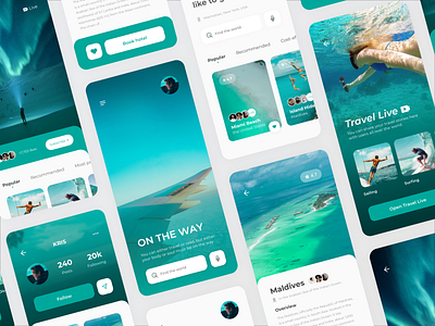 Travel App Conceptual Design Part 3 app app design beach concept design ios journey live mobile sea travel trip ui ux