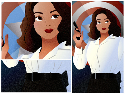 Peggy Carter avengers illustration marvel peggy carter vector