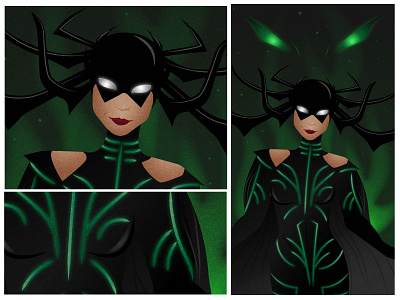 Hela avengers illustration marvel vector