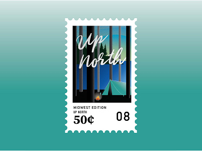 Midwest Stamps: Up North design illustration midwest stamps vector