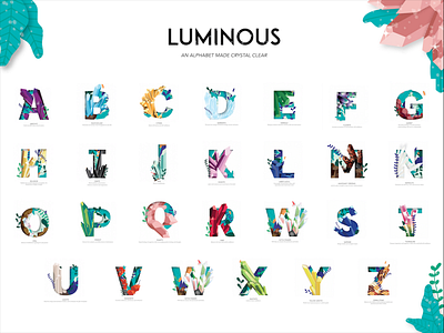 Luminous Crystal Alphabet