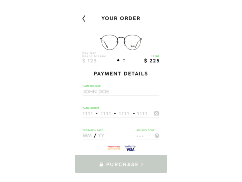 DailyUI #002 Credit Card Checkout app credit card checkout dailyui 002 principle sketch ui ux