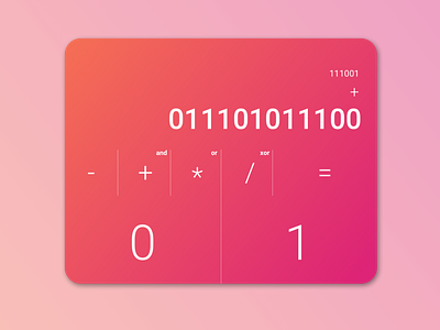 DailyUI #004 Binary Calculator calculator dailyui 004 meatbags ui ux