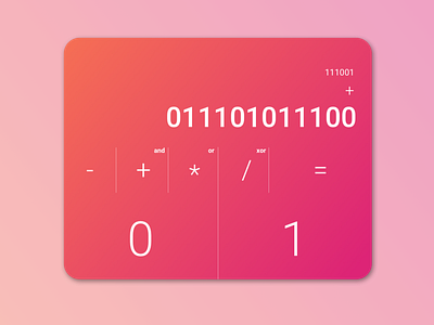 DailyUI #004 Binary Calculator