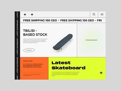 Layout brand color design layout skateboard ui ux web website