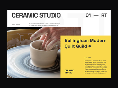 Ceramic Studio ceramic color design minimal pottery studio ui ux web