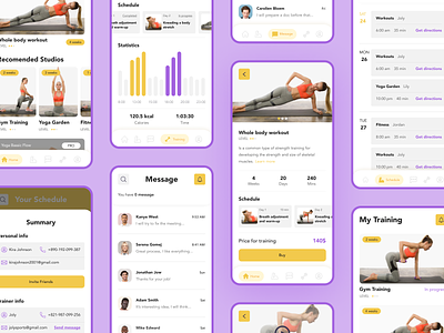 Fitness Application Design app app design design fitness fitness app mobile app sport ui uidesign uiux uxdesign webdesign
