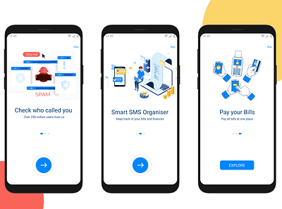 Onboarding achievements android app design different gradient illustrtaion interface mobile mobile app mobile ui onboarding onboarding screen other actionables styles trust ui ui design users ux