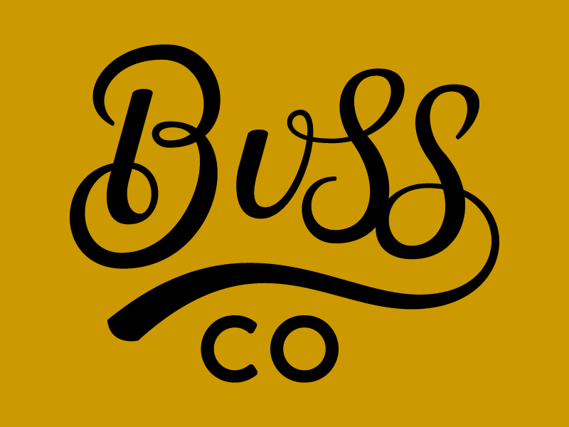 Buss Logo 07 concept hand lettered logo option rejected vector