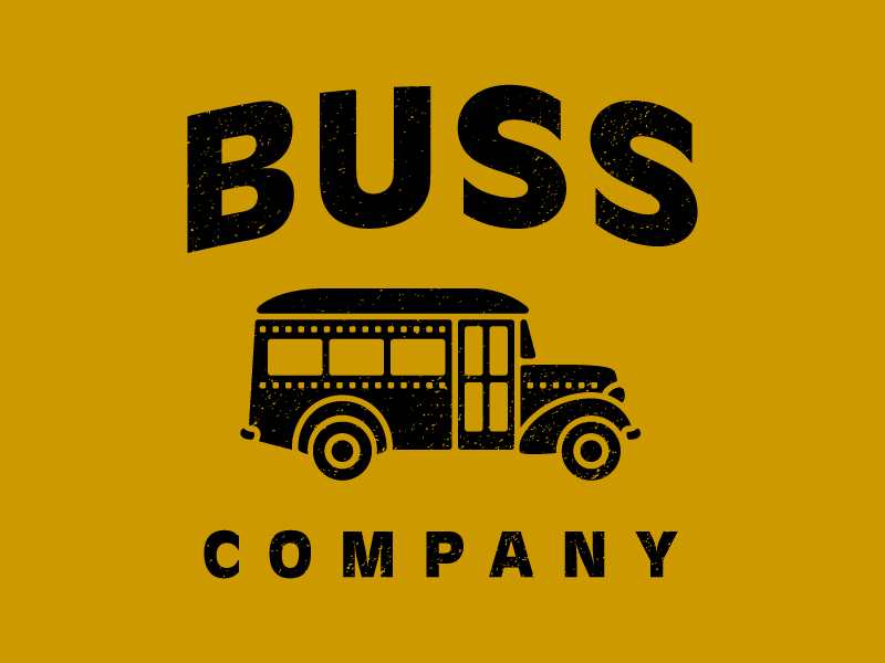 Buss Logo 01 bus concept logo option rejected vector