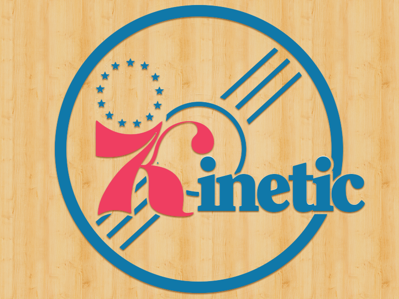 Kinetic 76ers Tribute Logo kinetic skateboarding logo 76ers basketball philadelphia delaware logo flip