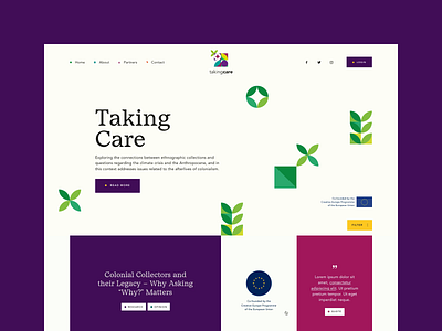 Taking Care Initiative - Weltmuseum Wien art austria cms content hub design grid illustration landingpage museum ui ux vienna webdesign website