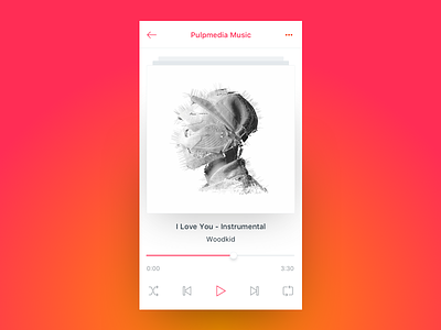 Pulpmedia Music app ios iphone music personal player sketch ui ux