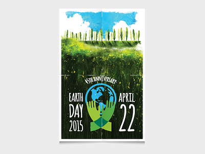 Earth Day Poster blue earth earth day green nature poster poster design