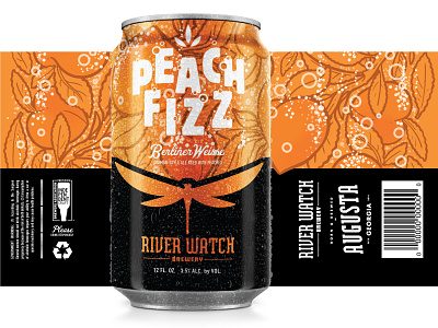 PEACH FIZZ beer beer can branding packaging