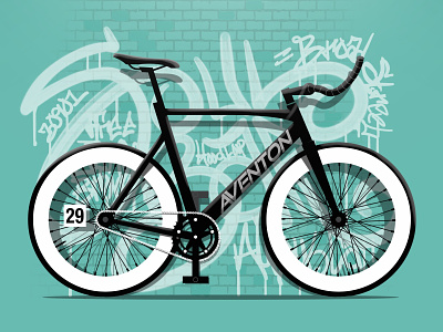 FIXED IT bicycle bike graffiti handlettering illustration procreate vector