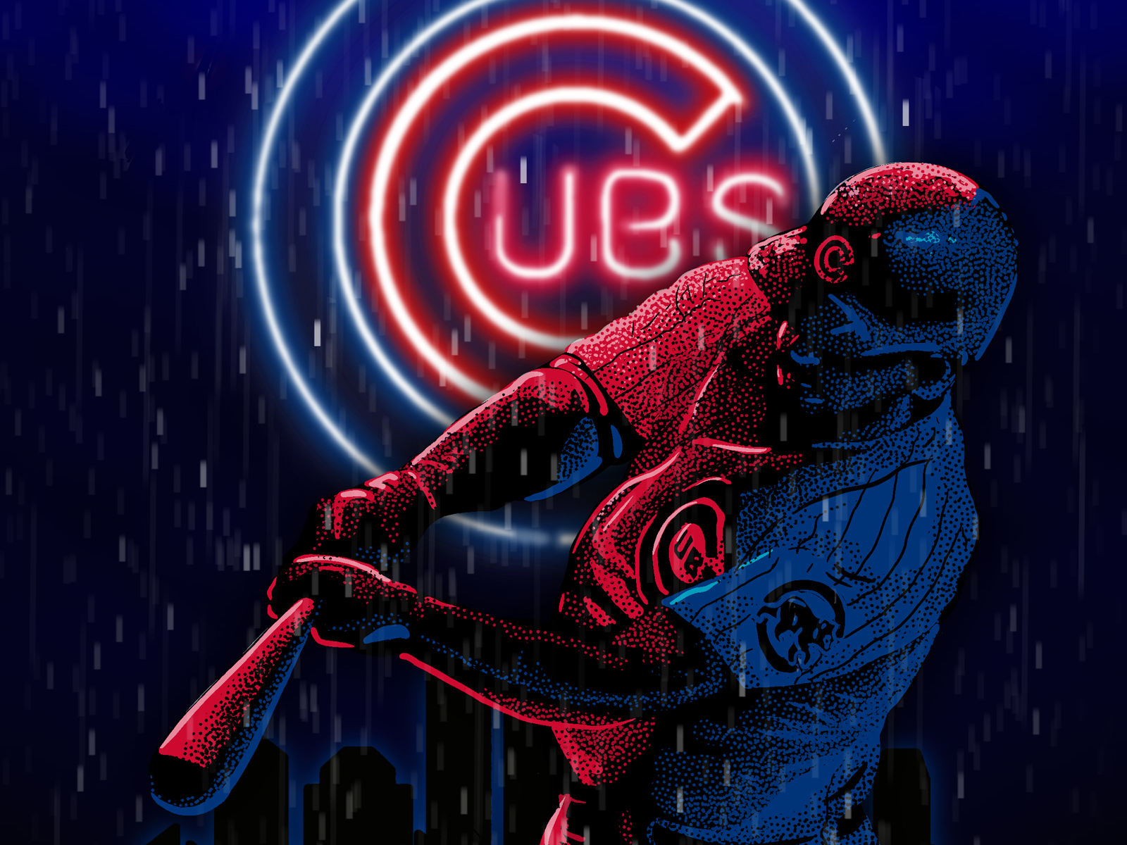Go Cubs Go! cubs sports drawing design poster illustration