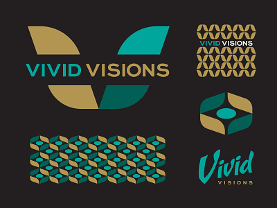 Vivid eye identity logo retro