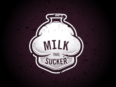 Got Punk Rock? boobs halftone logo milk