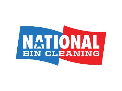 National Bin Cleaning Logo design flag logo thicklines