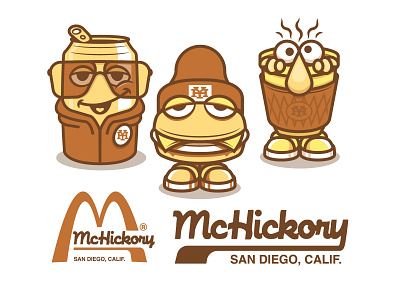 Young Hickory Merch Designs bigmic bootleg characters macdowells