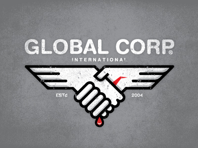 Global Corp Intnl blood branding eagle logo prestige worlddomination worldwide