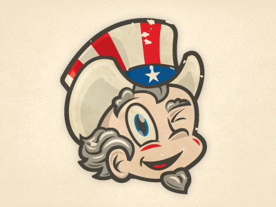 Uncle Sam drawing hat head unclesam