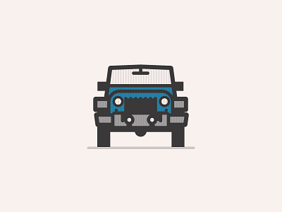 Jeep icon illustration thicklines