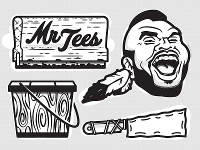 Mr Tees illustration logos screen printing