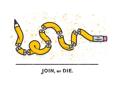 JOIN or DIE art illustration parody