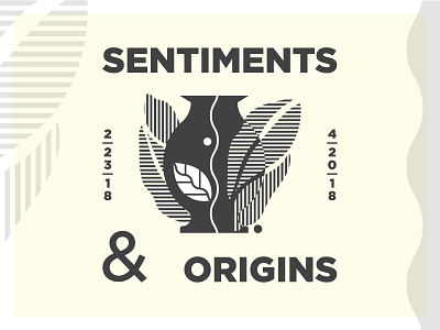 Sentiments & Origins gotham illustration leaves lockup