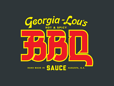 Georgia Lou's Hot & Spicy branding design logo thicklines