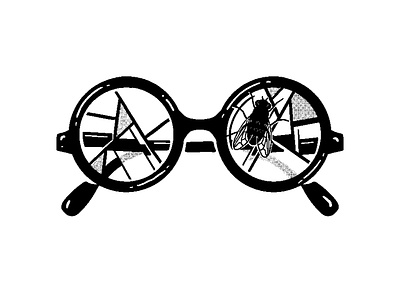 Wizard of the Flies aiga glasses harry potter illustration literature logo mashup
