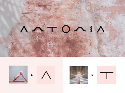 Antonia yoga logotype berlin berlin freelance branding logodesign mentoring typography yoga yoga logo