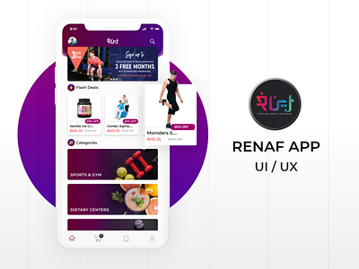 RENAF Mobile app adobe xd design illustration typography ui ui ux ux