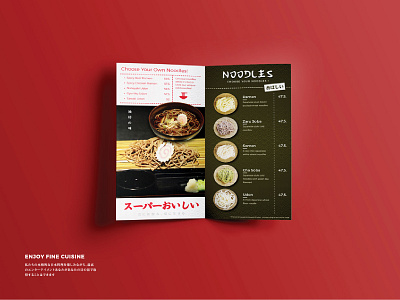 Ginza Teppanyaki - Menu branding design japan menu red