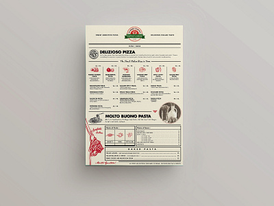 Fashion Pizza - Menu brand branding design menu pizza vintage